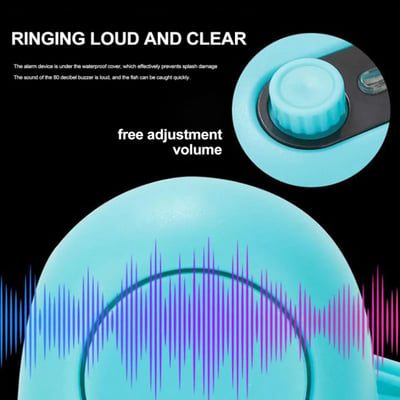 Fishing bite alarm with sound and LED indicator